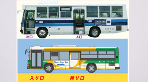 東京の都バスは前から乗って料金先払いですよ。。